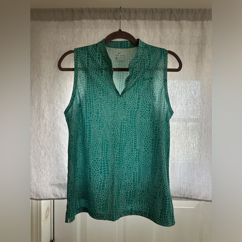 Nike Green Patterned Tank Top